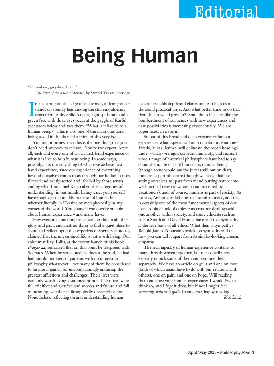 Philosophy Now Preview Pages