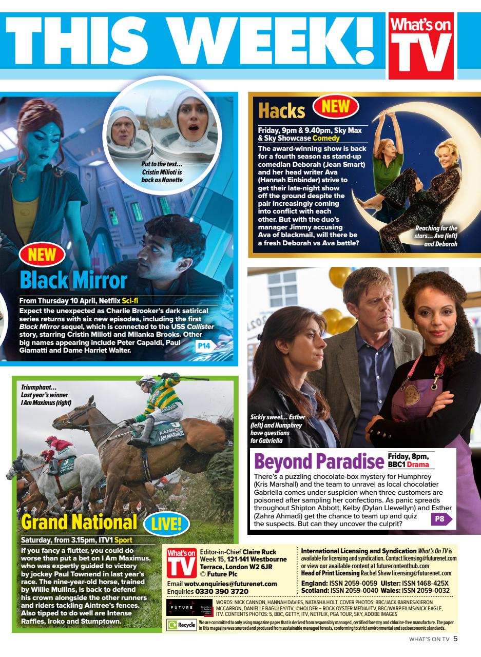 What's on TV Preview Pages