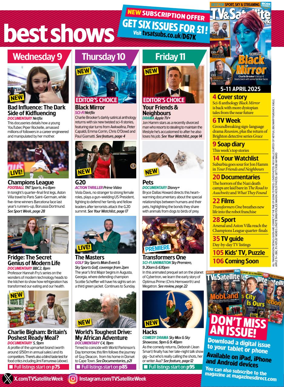 TV & Satellite Week Preview Pages