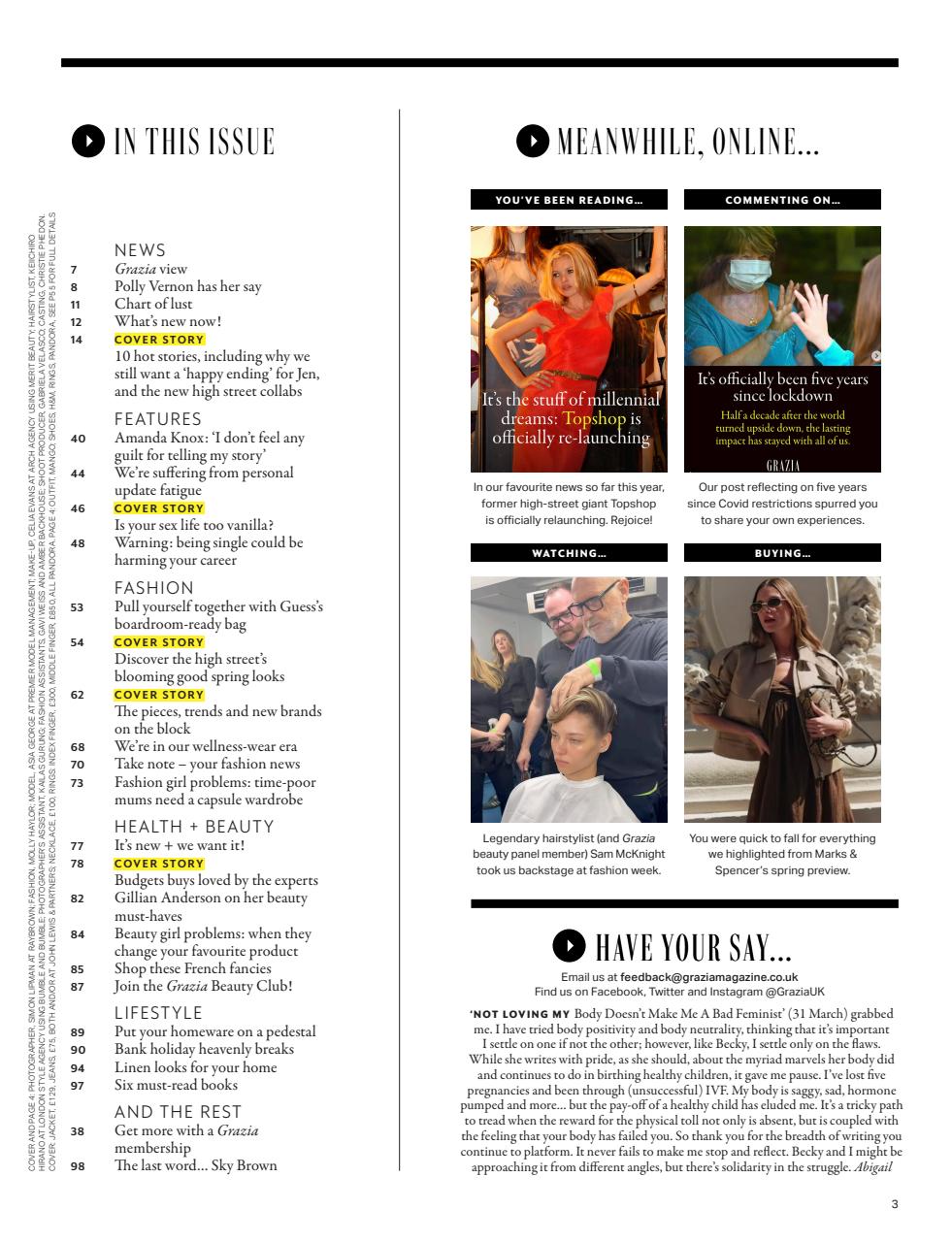 Grazia Preview Pages