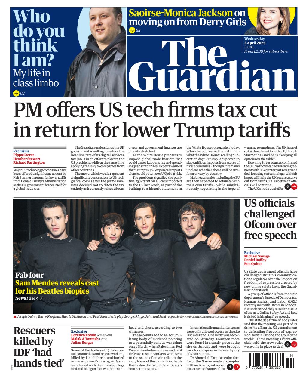 The Guardian Newspaper Preview Pages