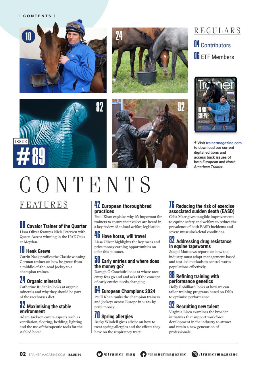 European Trainer Magazine - horse racing Preview Pages