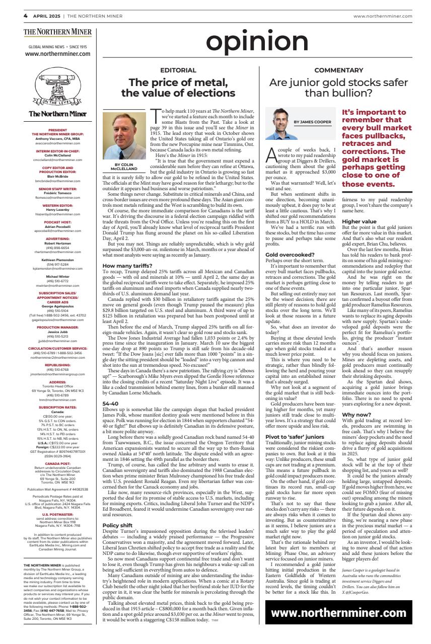 The Northern Miner Preview Pages