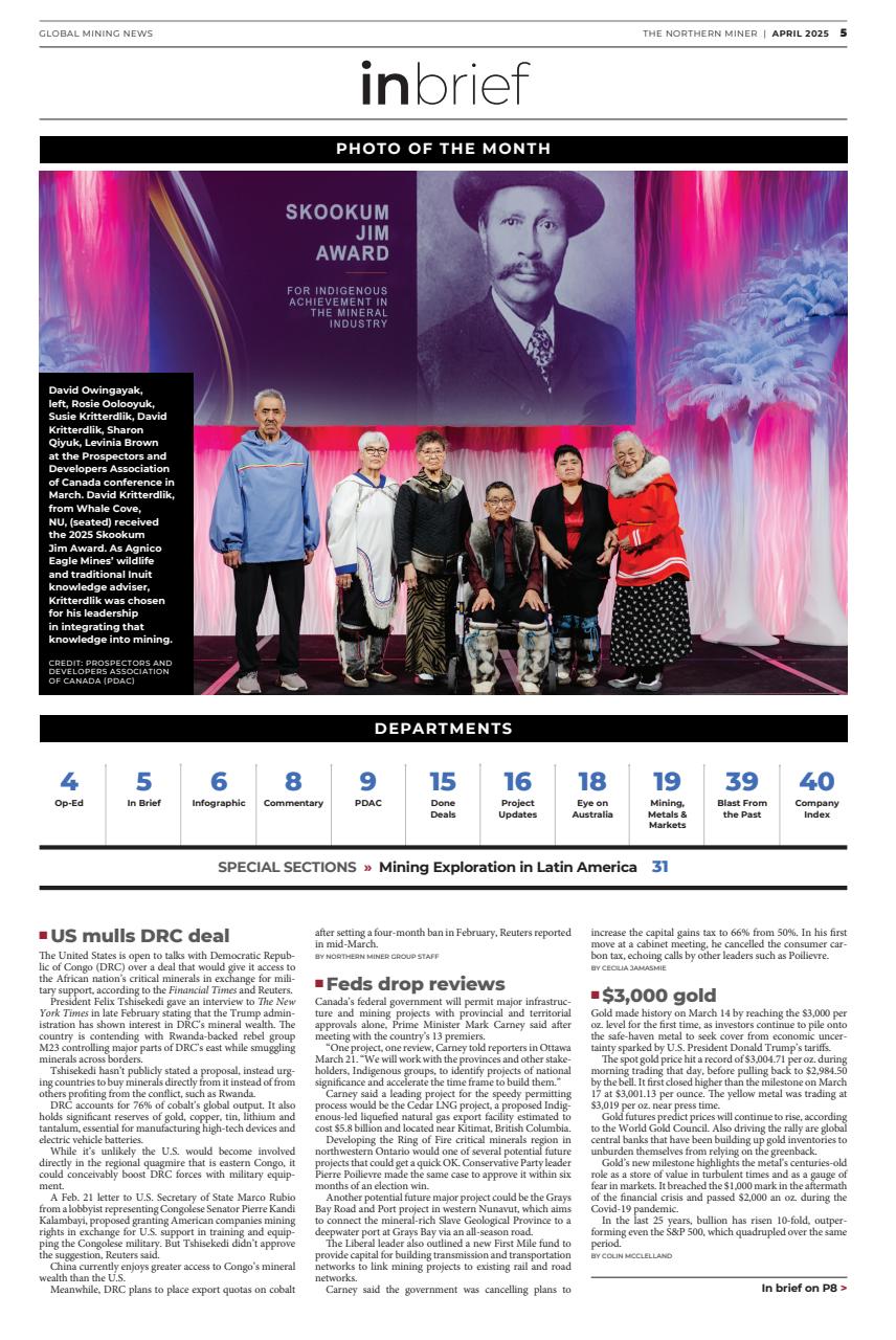 The Northern Miner Preview Pages