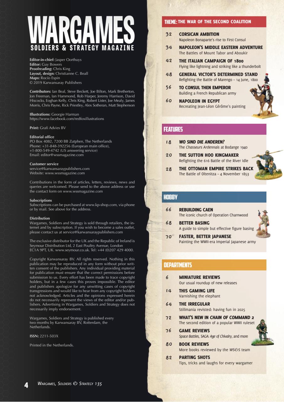 Wargames, Soldiers & Strategy Preview Pages