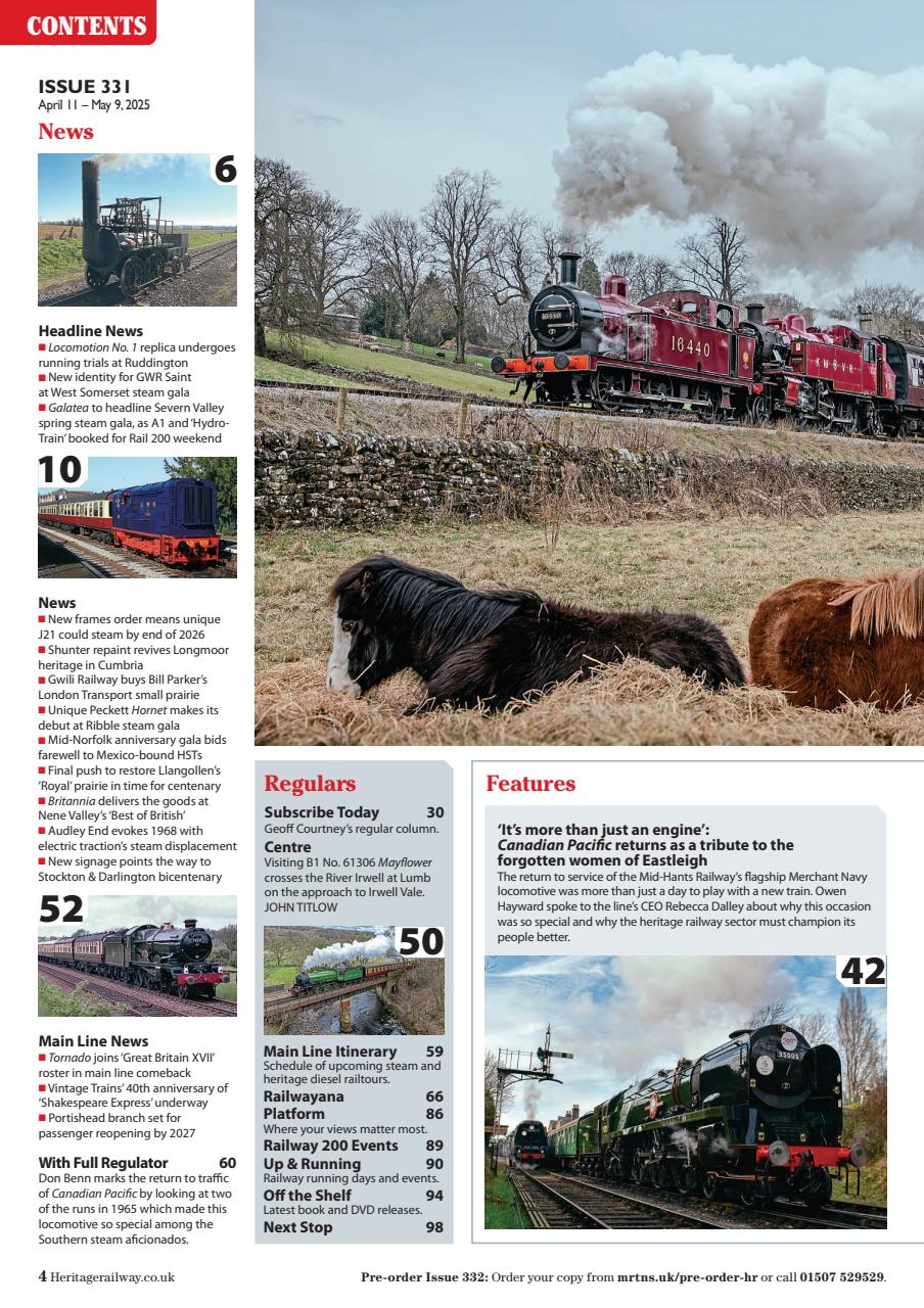 Heritage Railway Preview Pages
