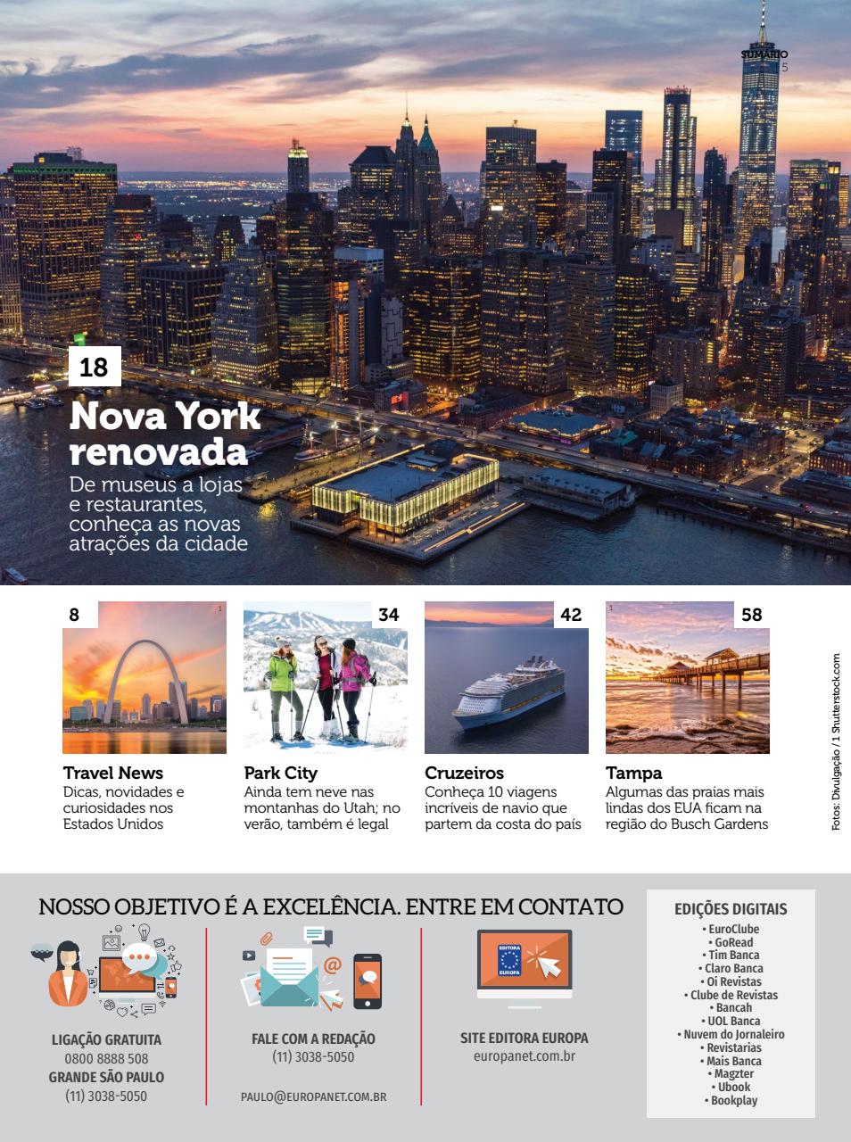 Férias no Brasil e Férias EUA Preview Pages