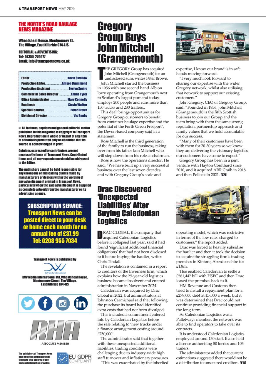 Transport News Preview Pages