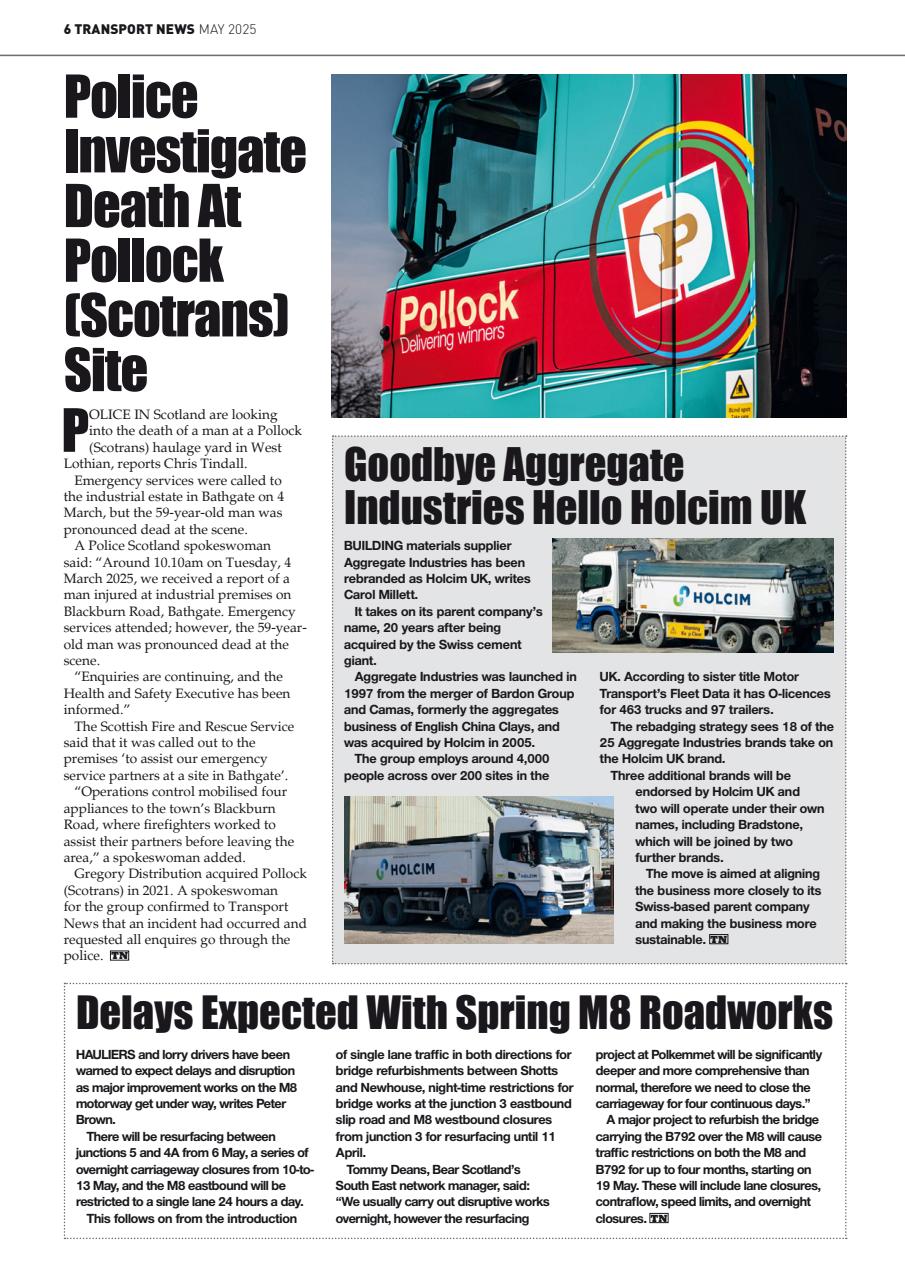 Transport News Preview Pages