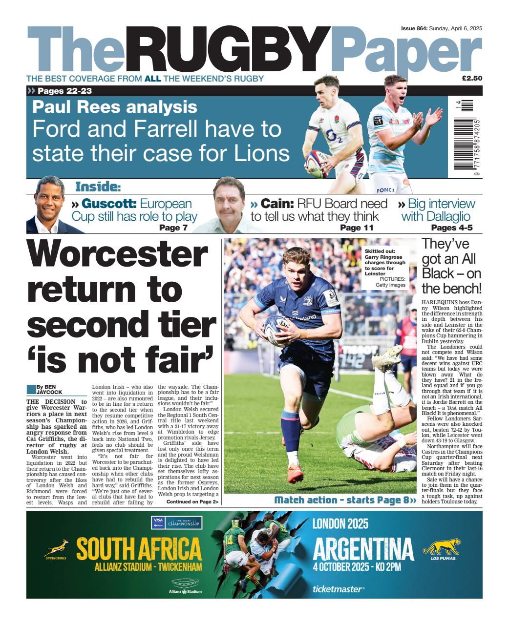 The Rugby Paper Preview Pages