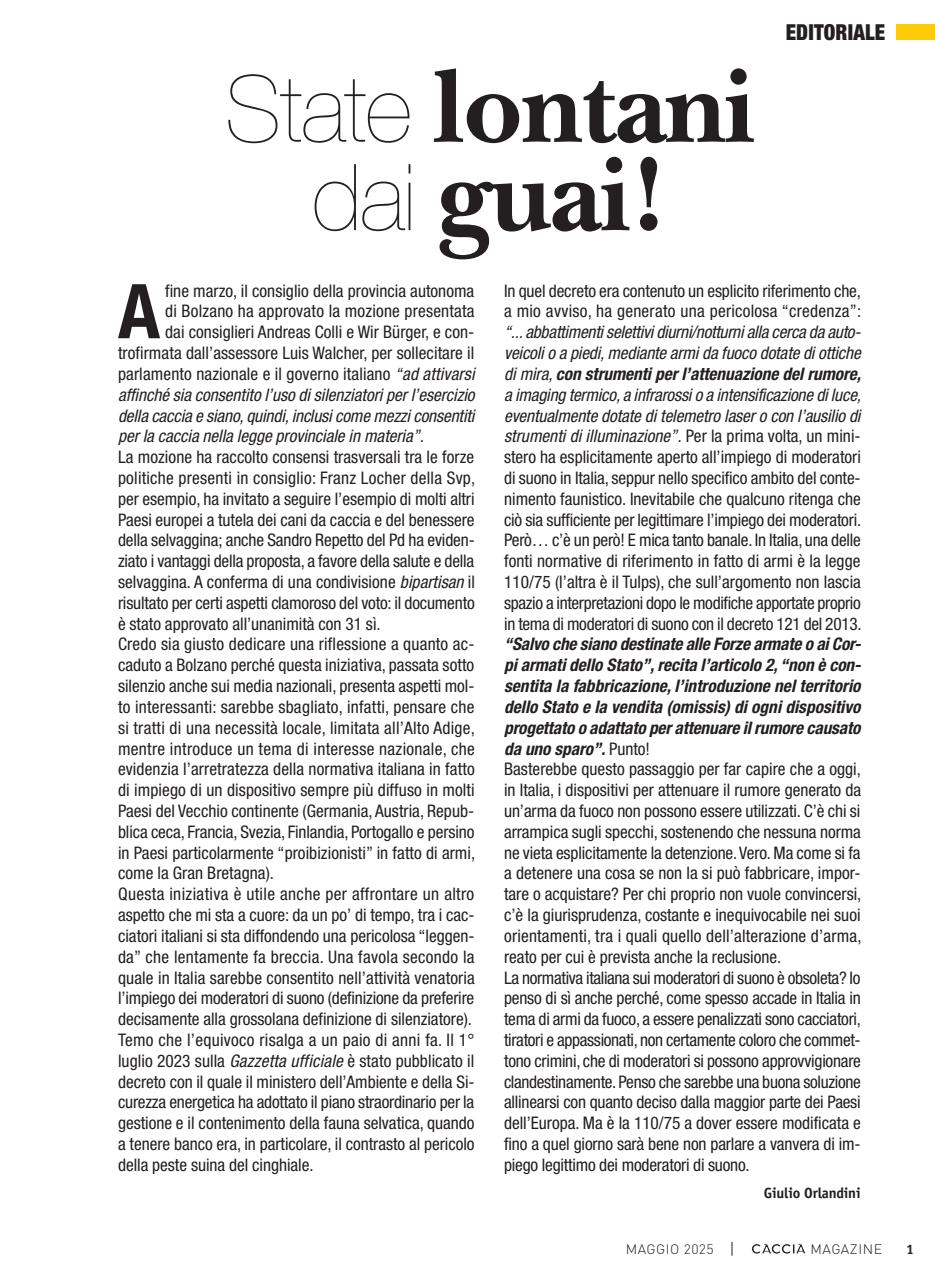 Caccia Magazine Preview Pages