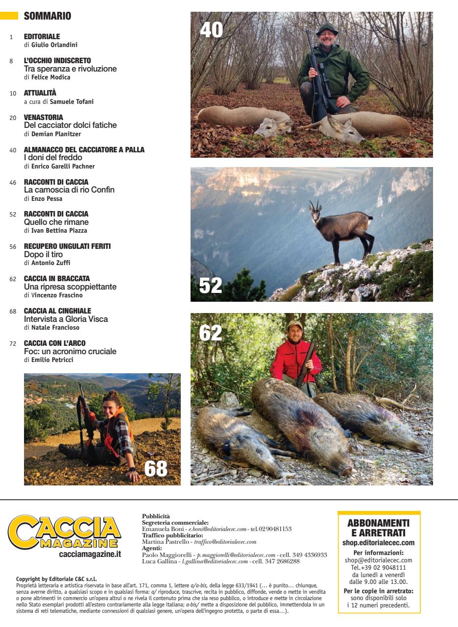 Caccia Magazine Preview Pages