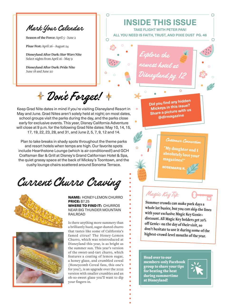 WDW Magazine Preview Pages