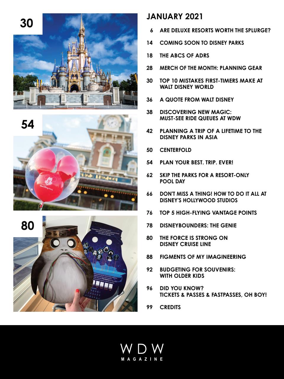 WDW Magazine Preview Pages