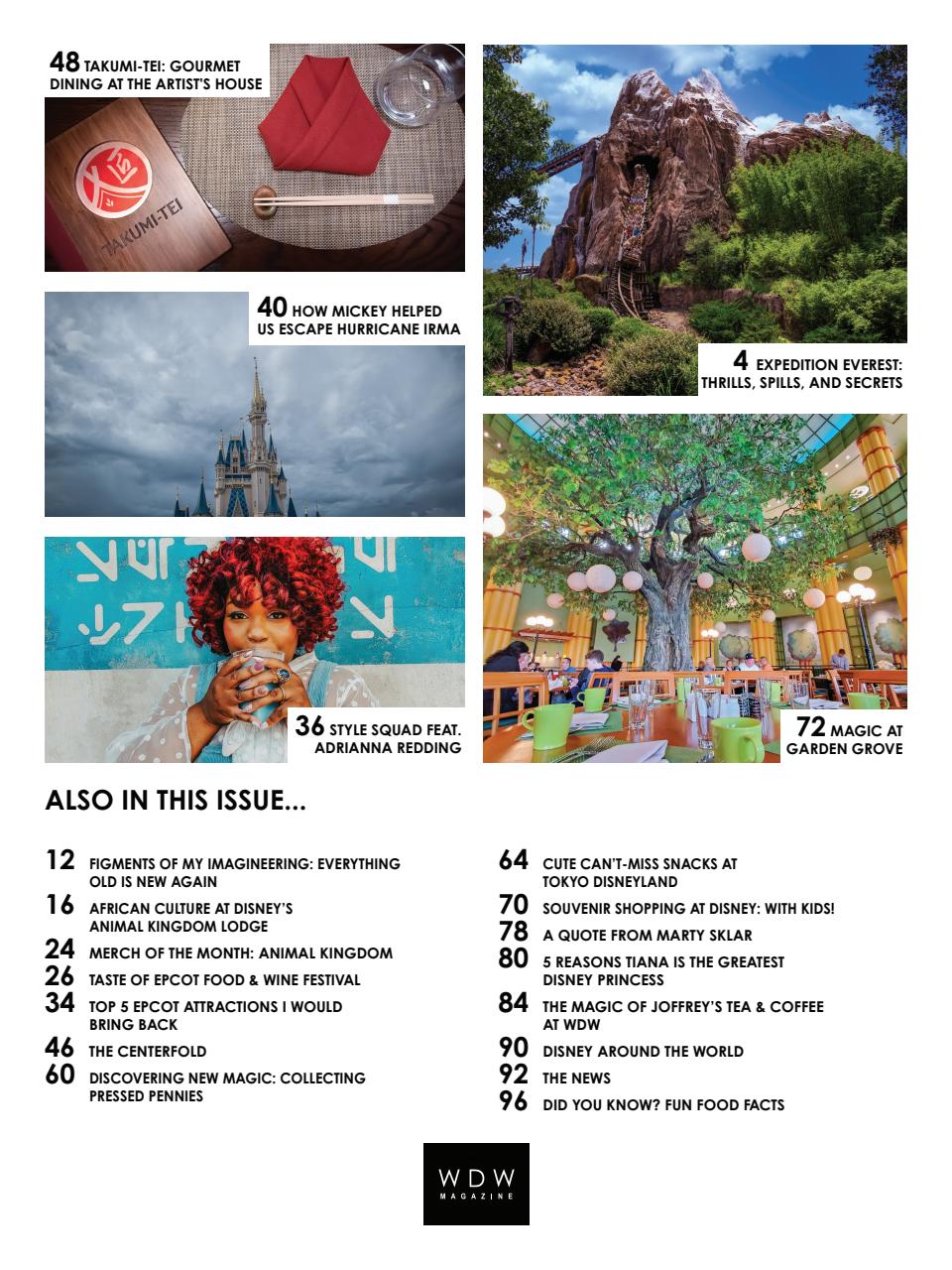 WDW Magazine Preview Pages