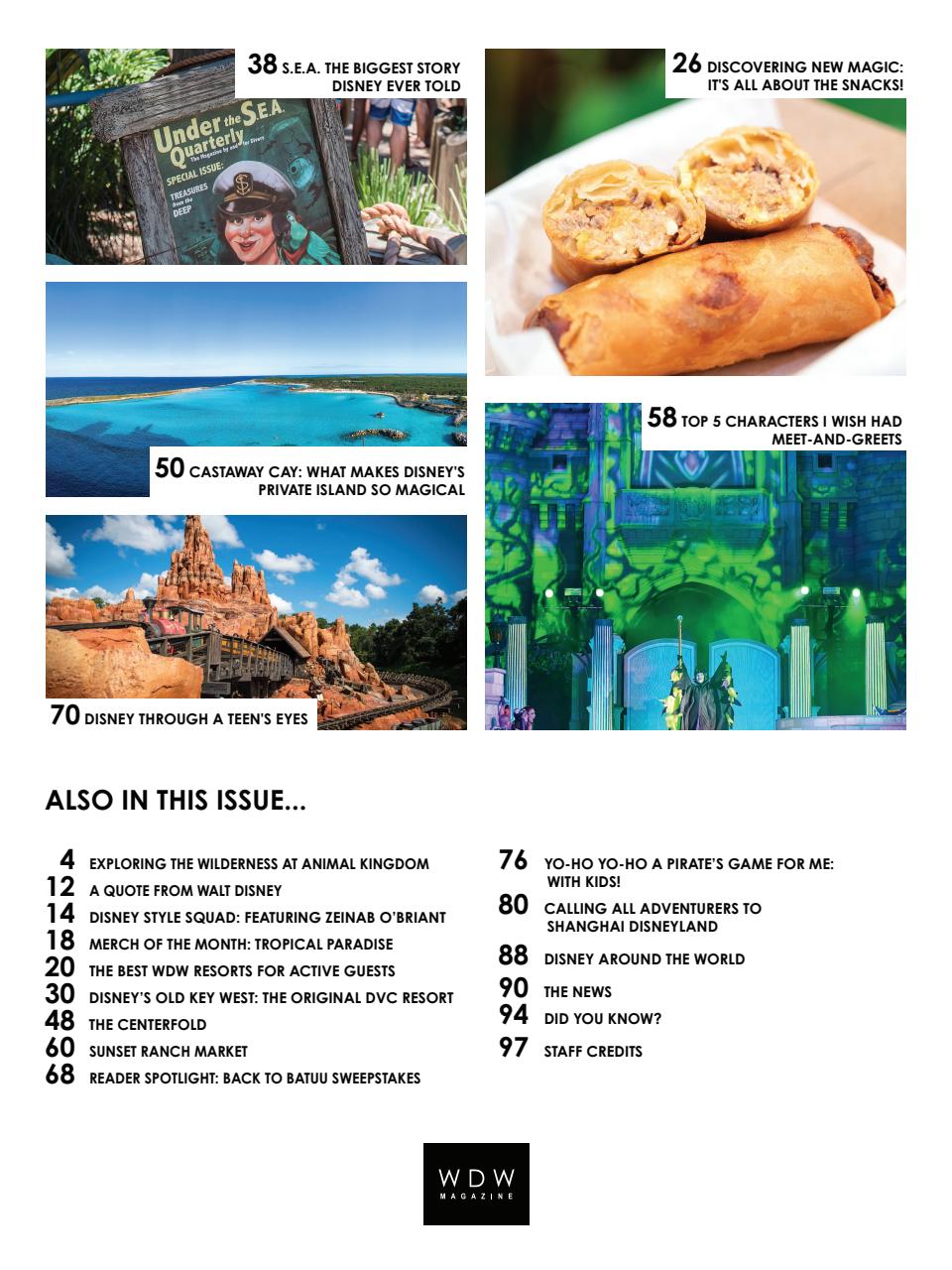WDW Magazine Preview Pages