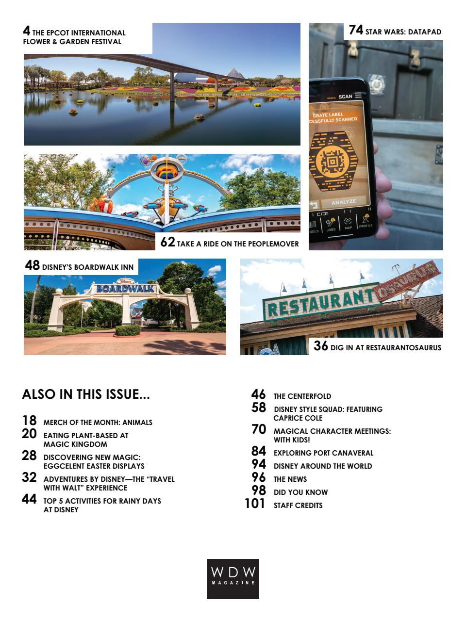 WDW Magazine Preview Pages