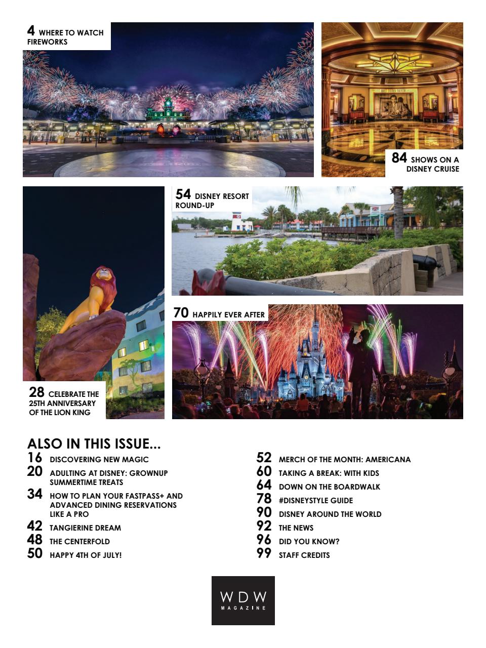 WDW Magazine Preview Pages