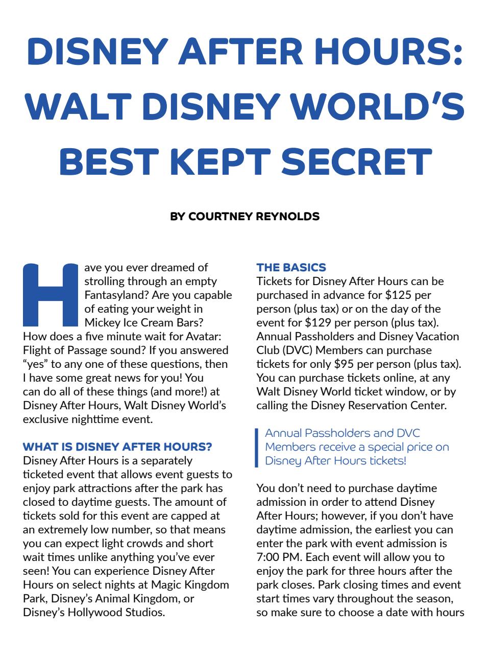 WDW Magazine Preview Pages
