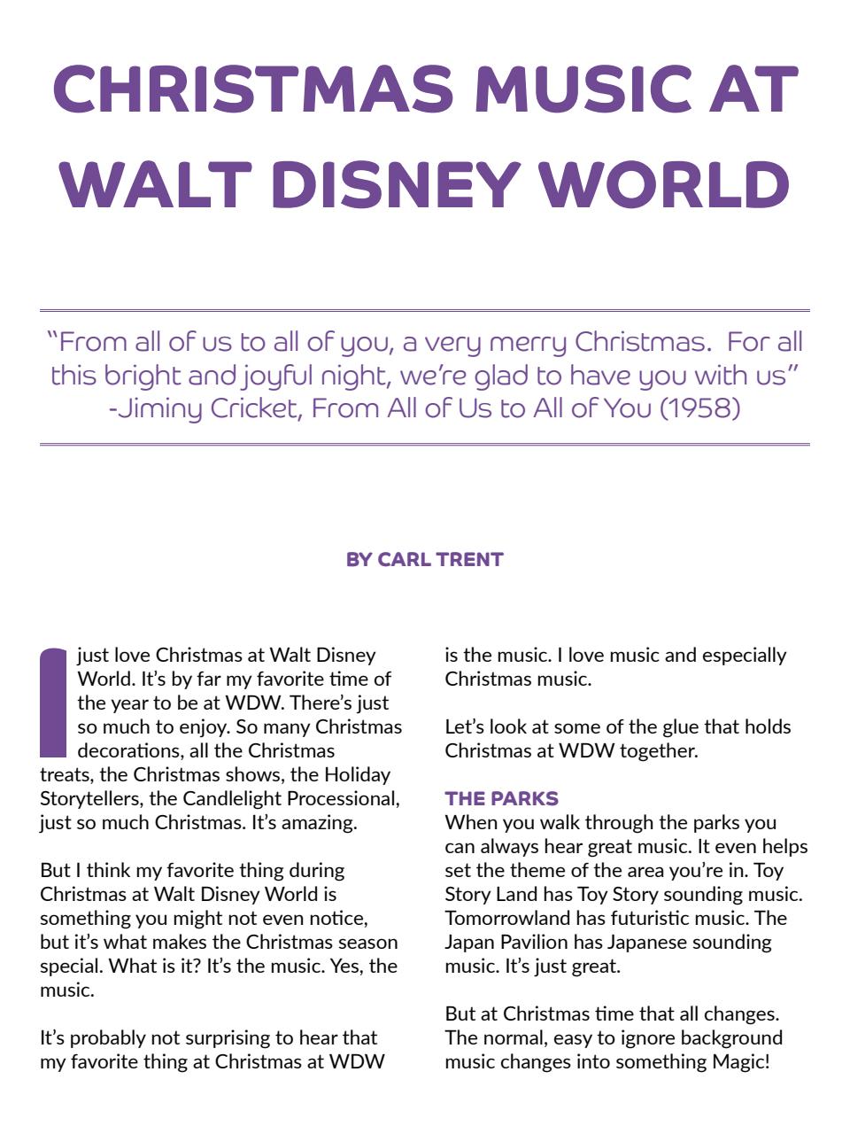 WDW Magazine Preview Pages
