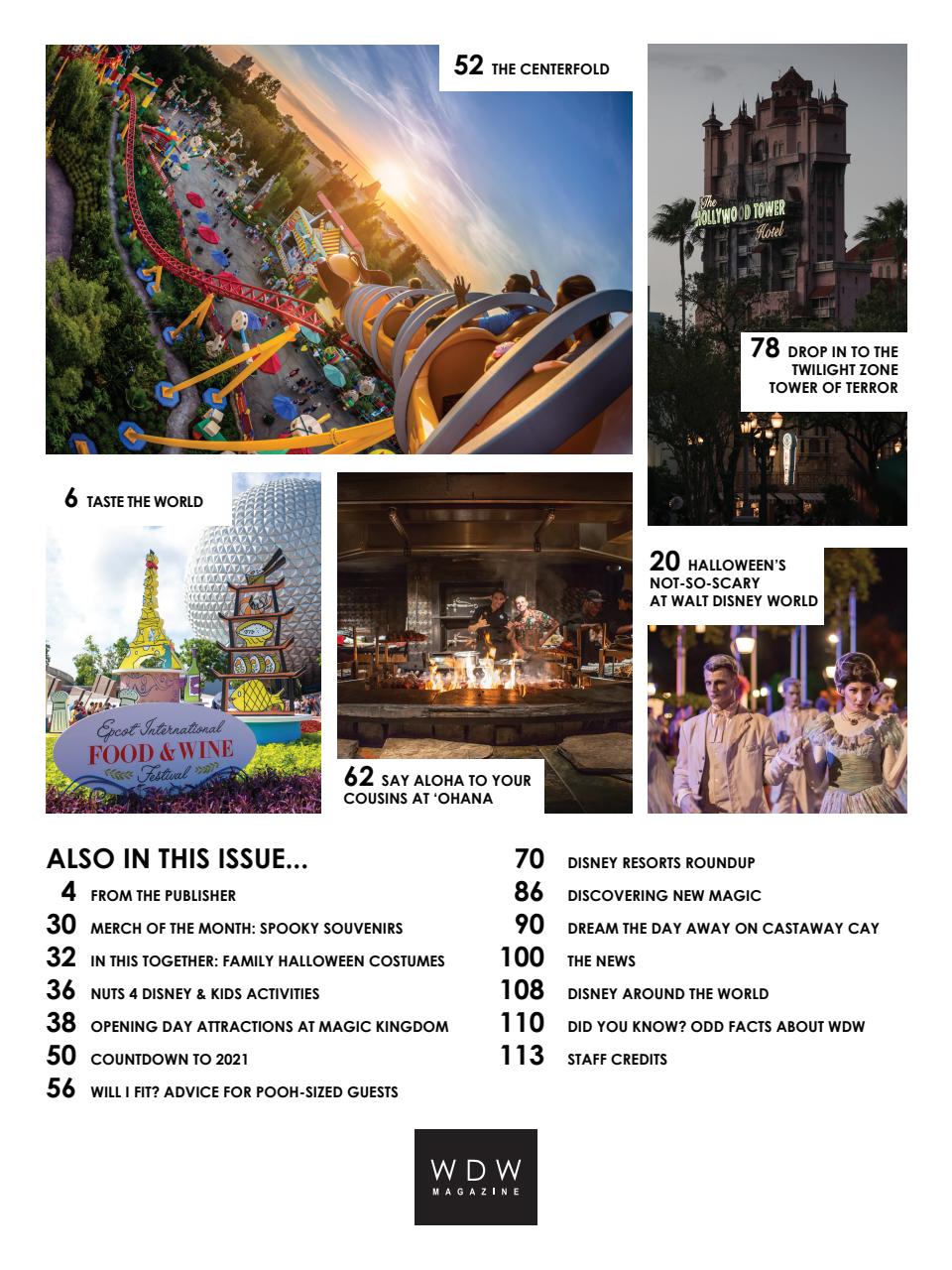 WDW Magazine Preview Pages