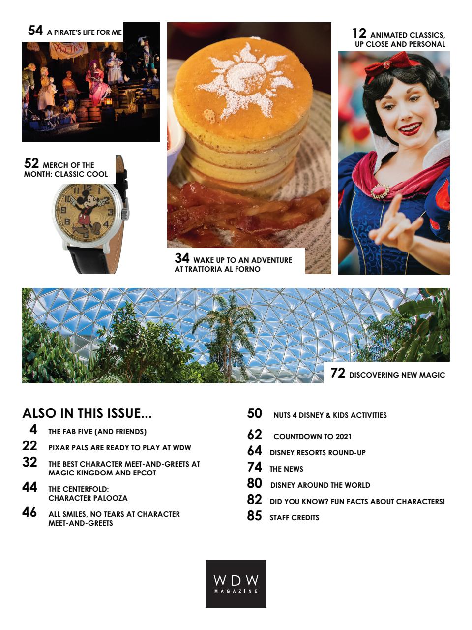 WDW Magazine Preview Pages