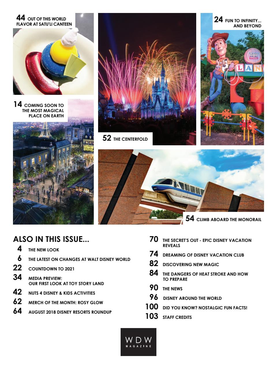 WDW Magazine Preview Pages