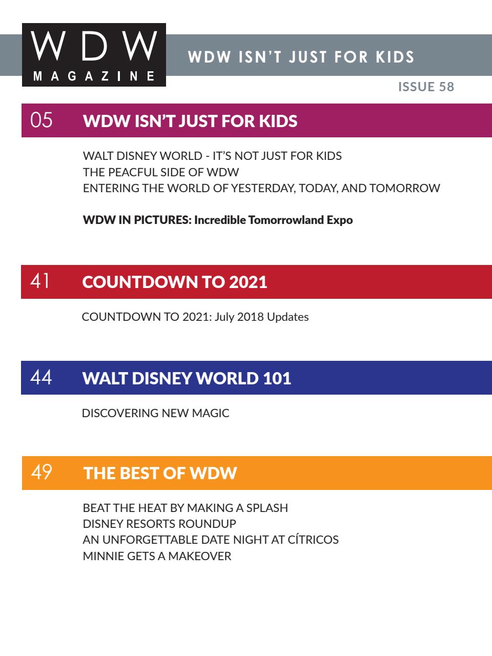 WDW Magazine Preview Pages