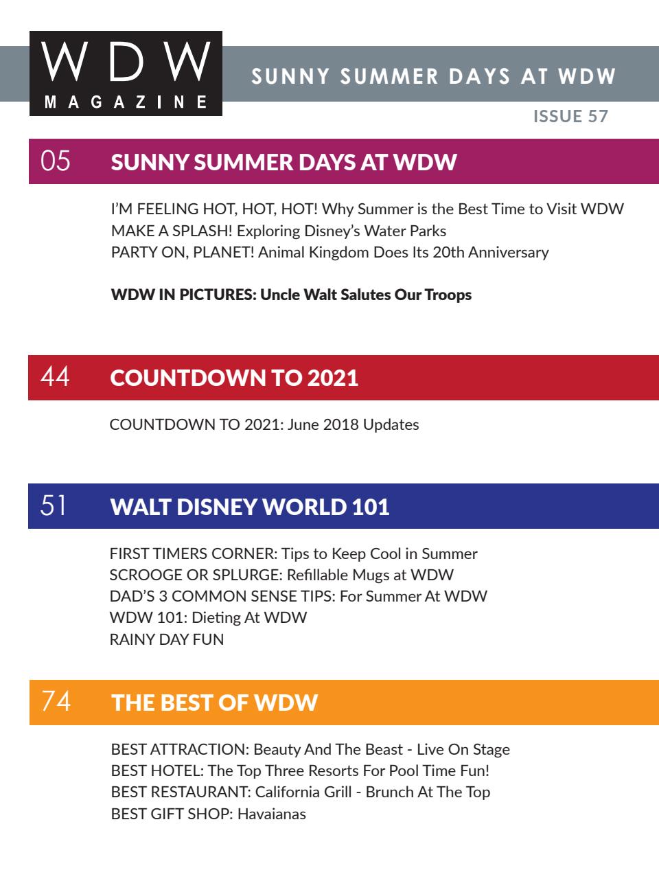 WDW Magazine Preview Pages