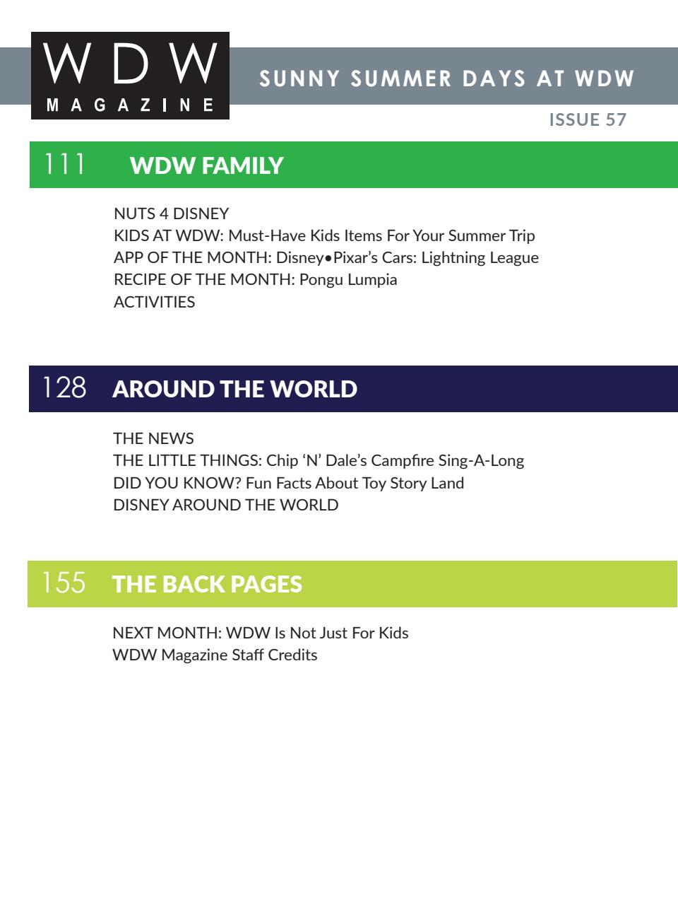 WDW Magazine Preview Pages