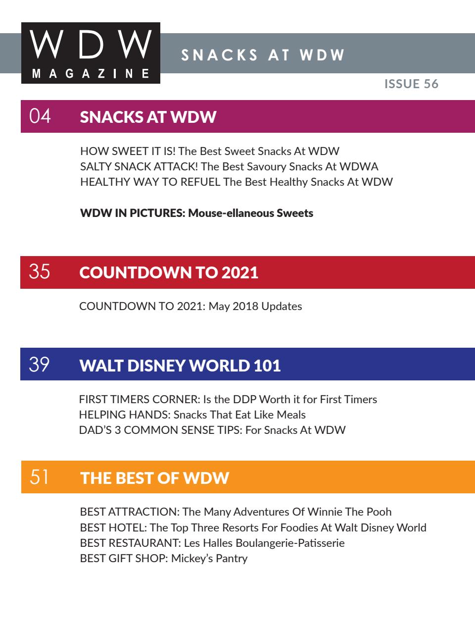 WDW Magazine Preview Pages