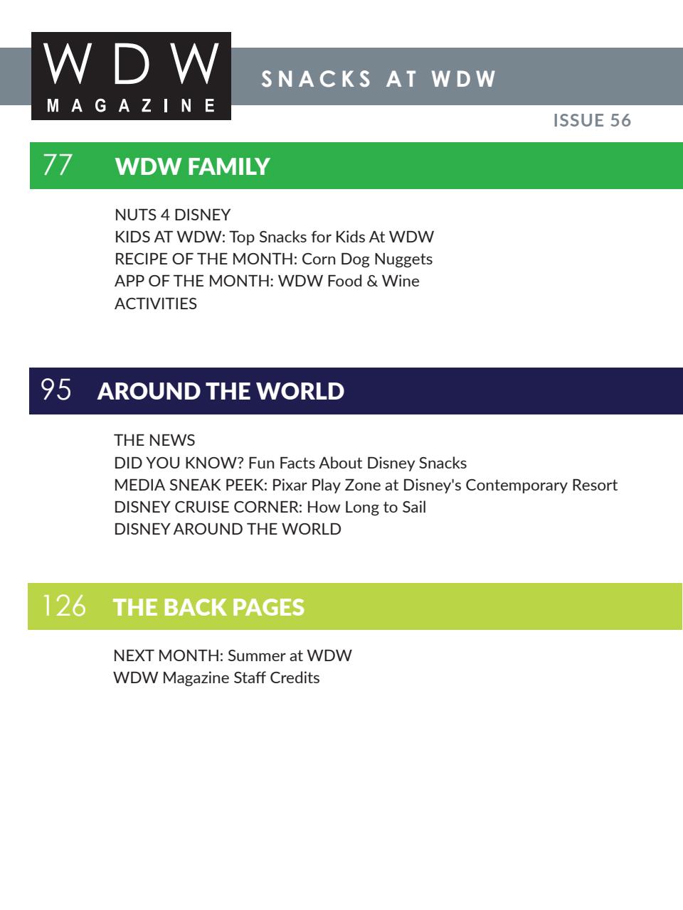 WDW Magazine Preview Pages