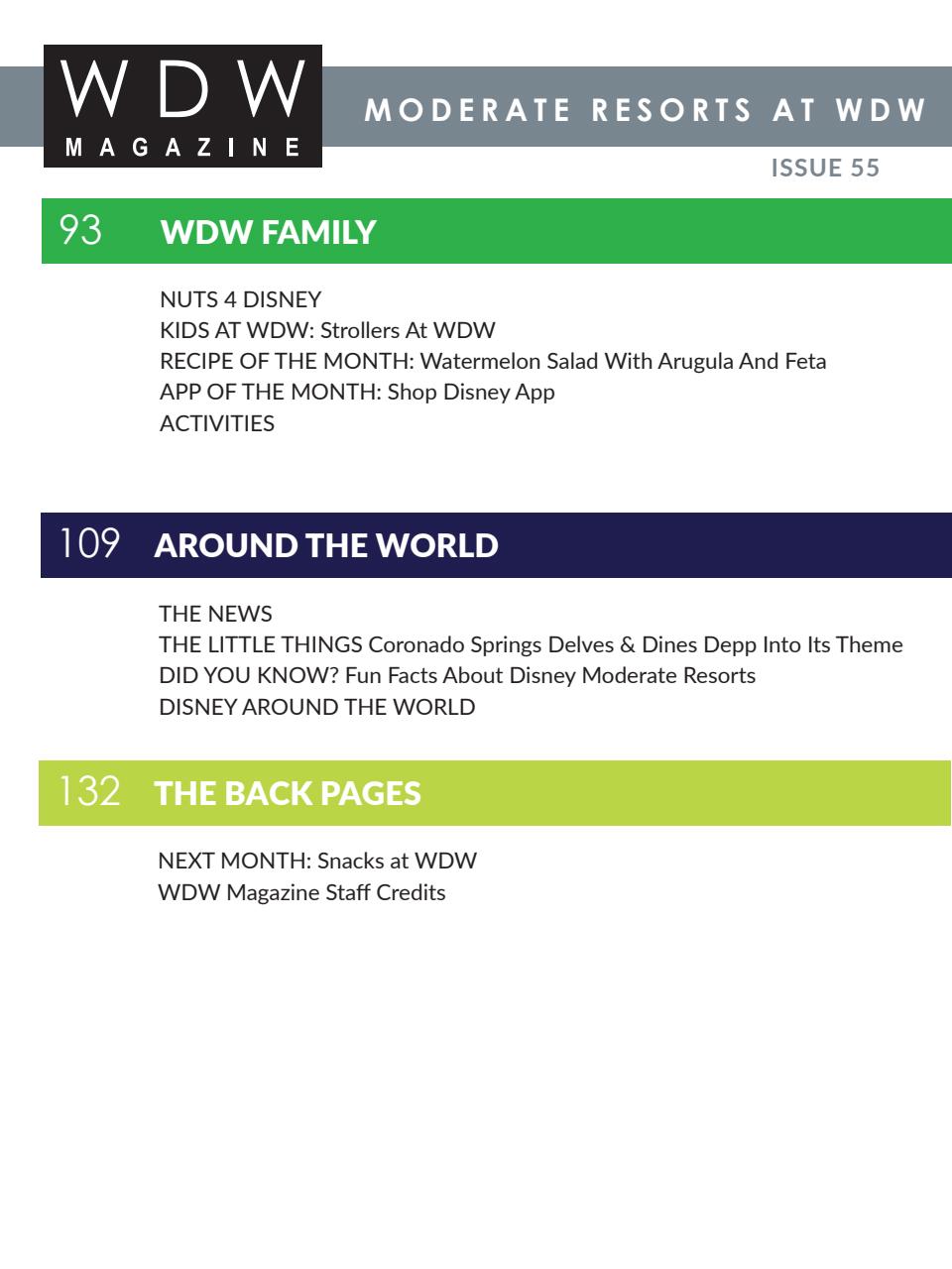 WDW Magazine Preview Pages