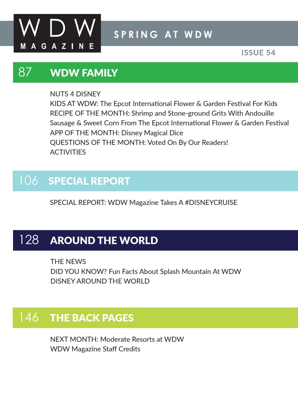 WDW Magazine Preview Pages