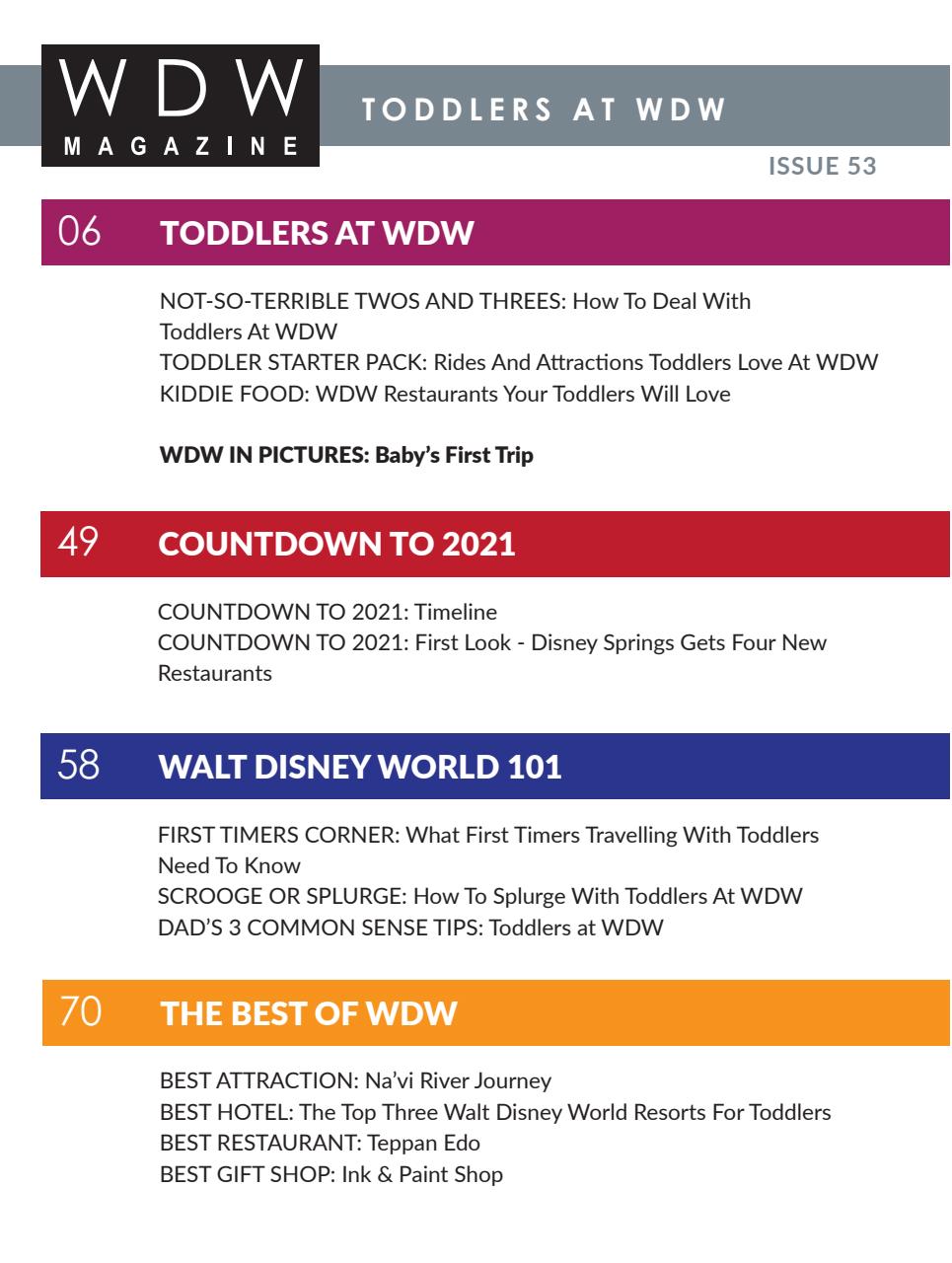 WDW Magazine Preview Pages