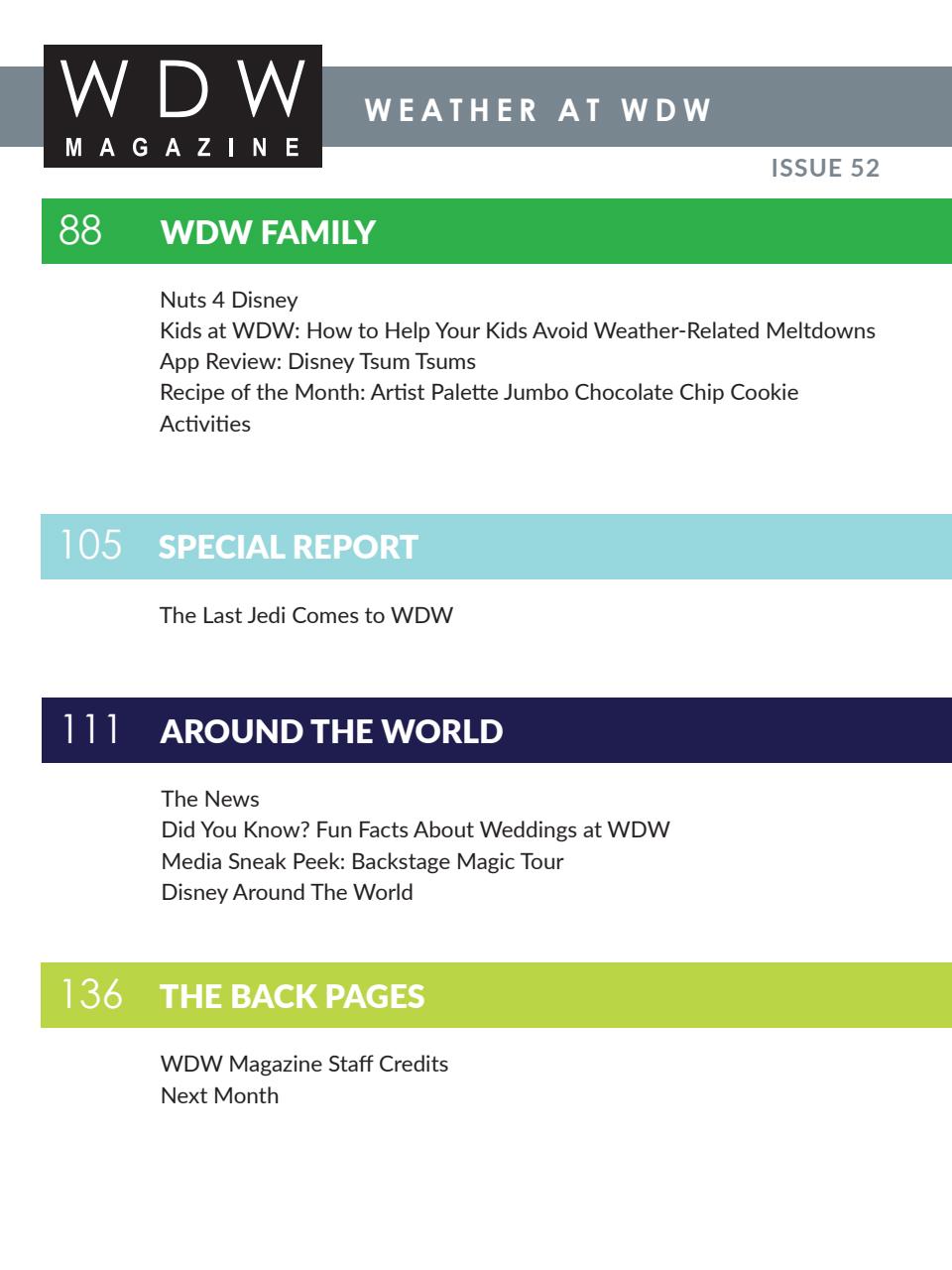 WDW Magazine Preview Pages