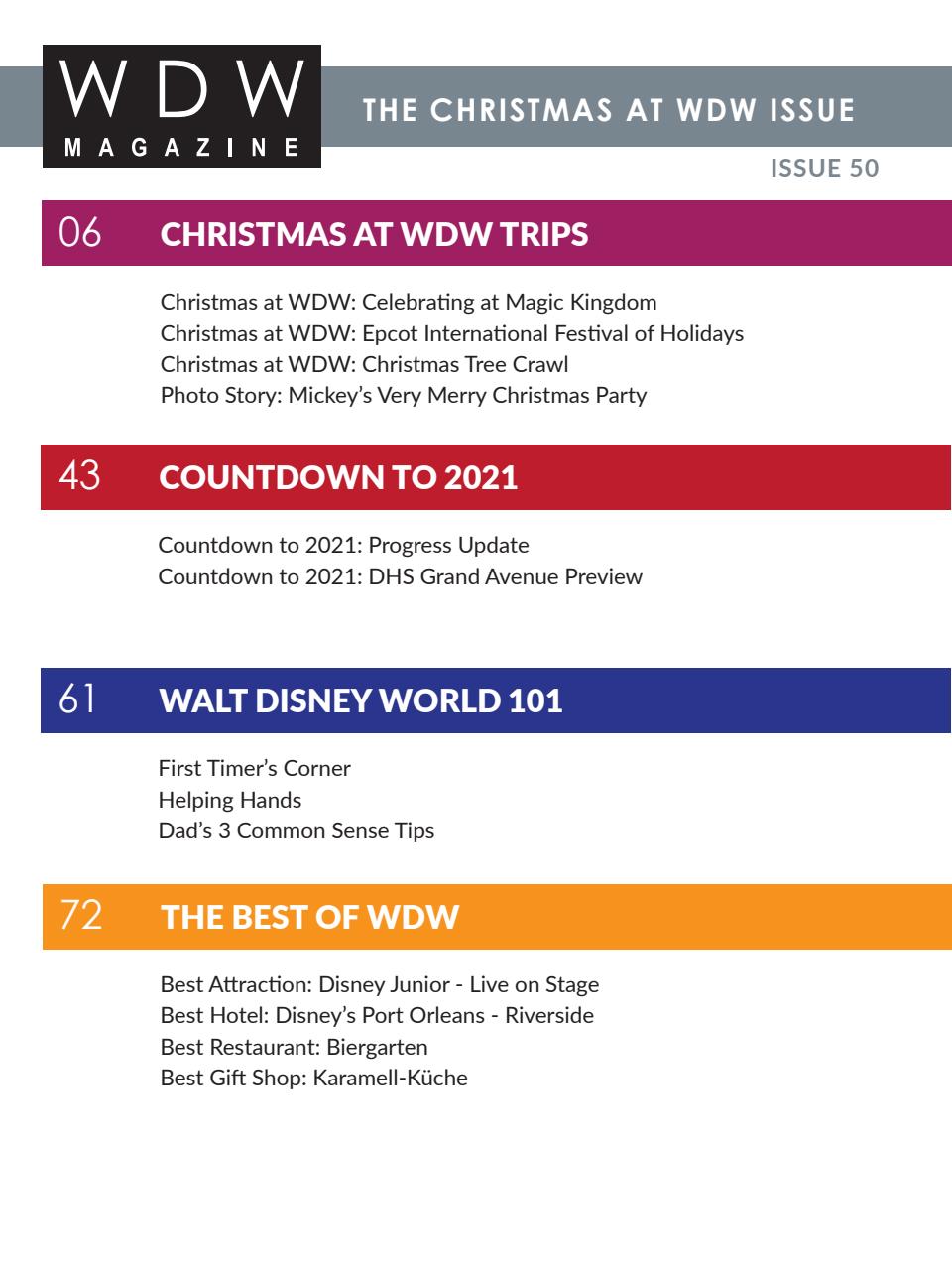 WDW Magazine Preview Pages
