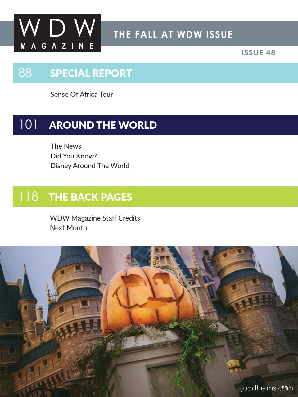 WDW Magazine Preview Pages