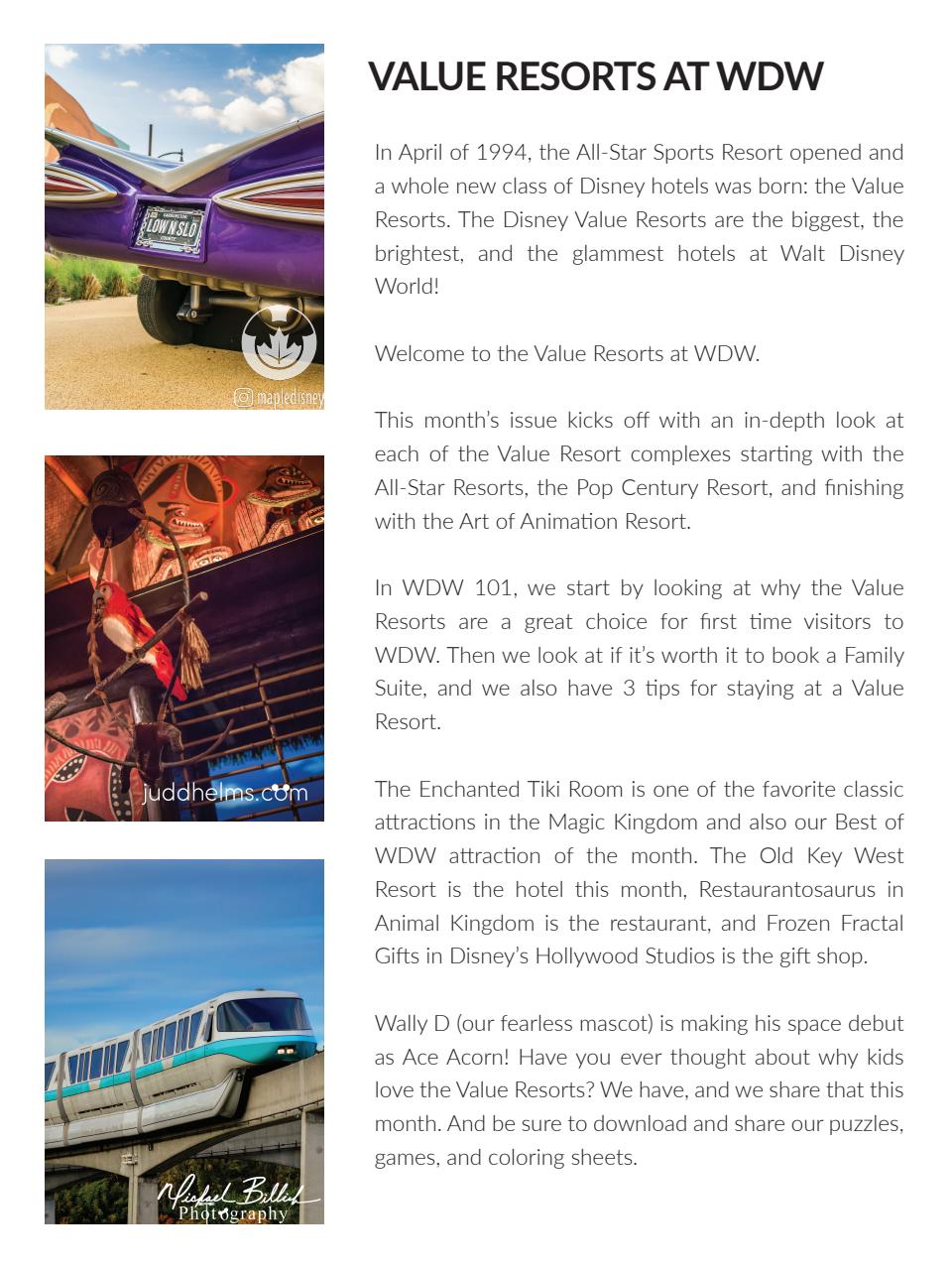WDW Magazine Preview Pages