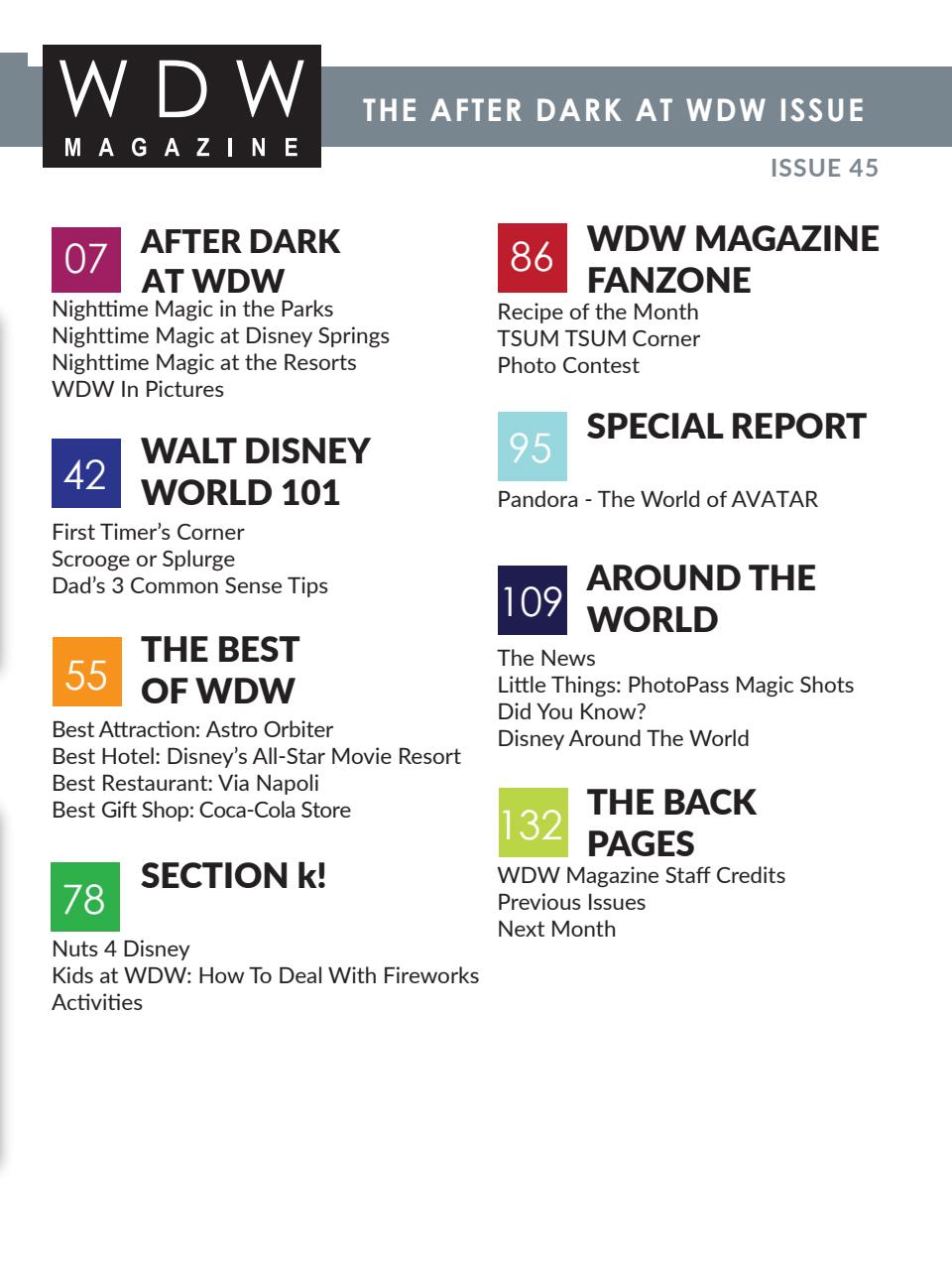 WDW Magazine Preview Pages