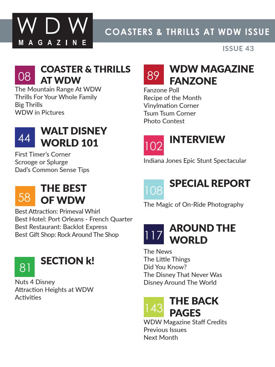 WDW Magazine Preview Pages