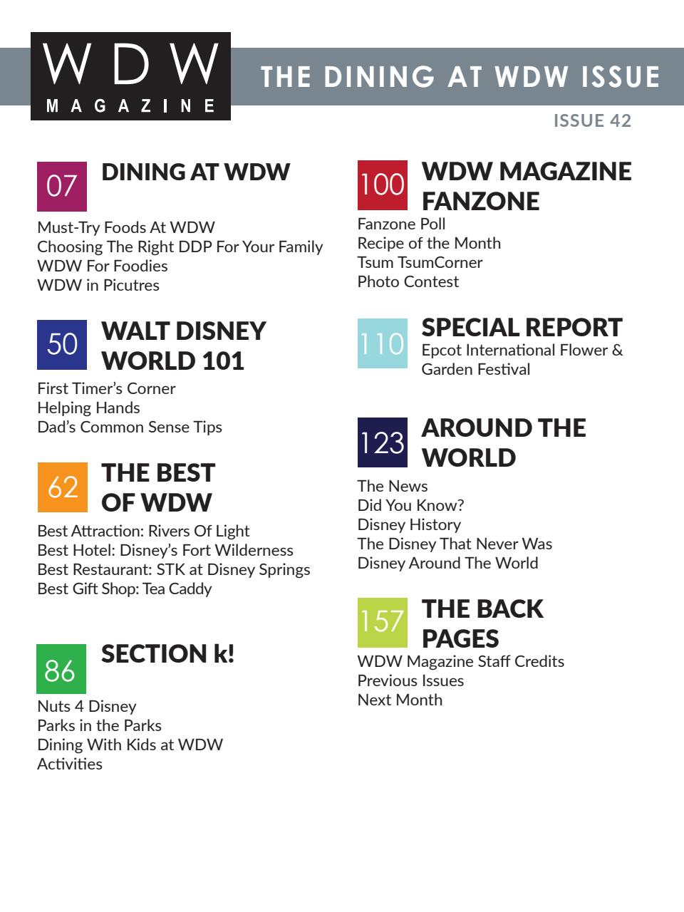 WDW Magazine Preview Pages