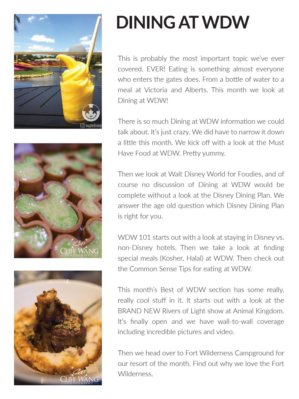 WDW Magazine Preview Pages