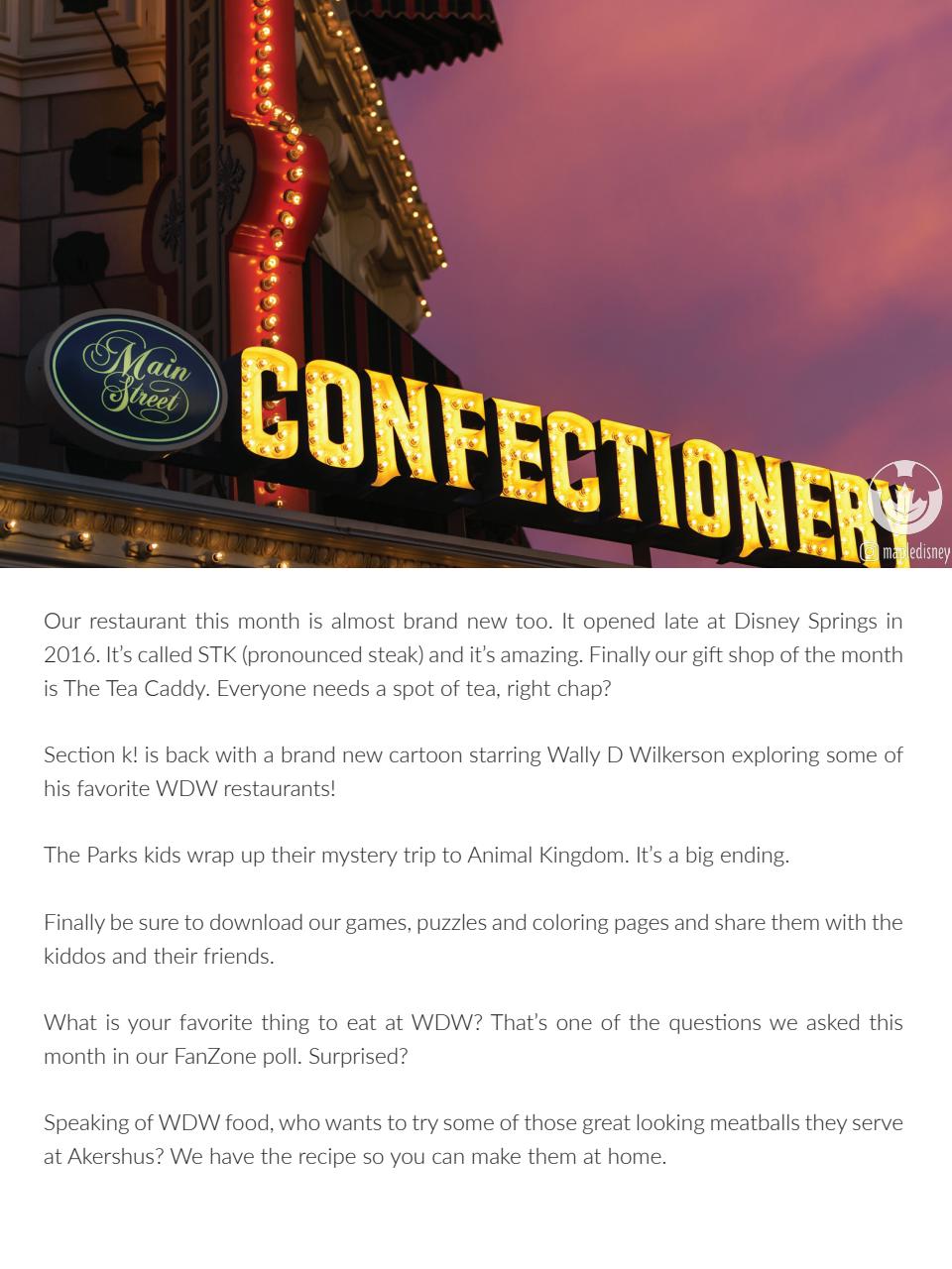 WDW Magazine Preview Pages