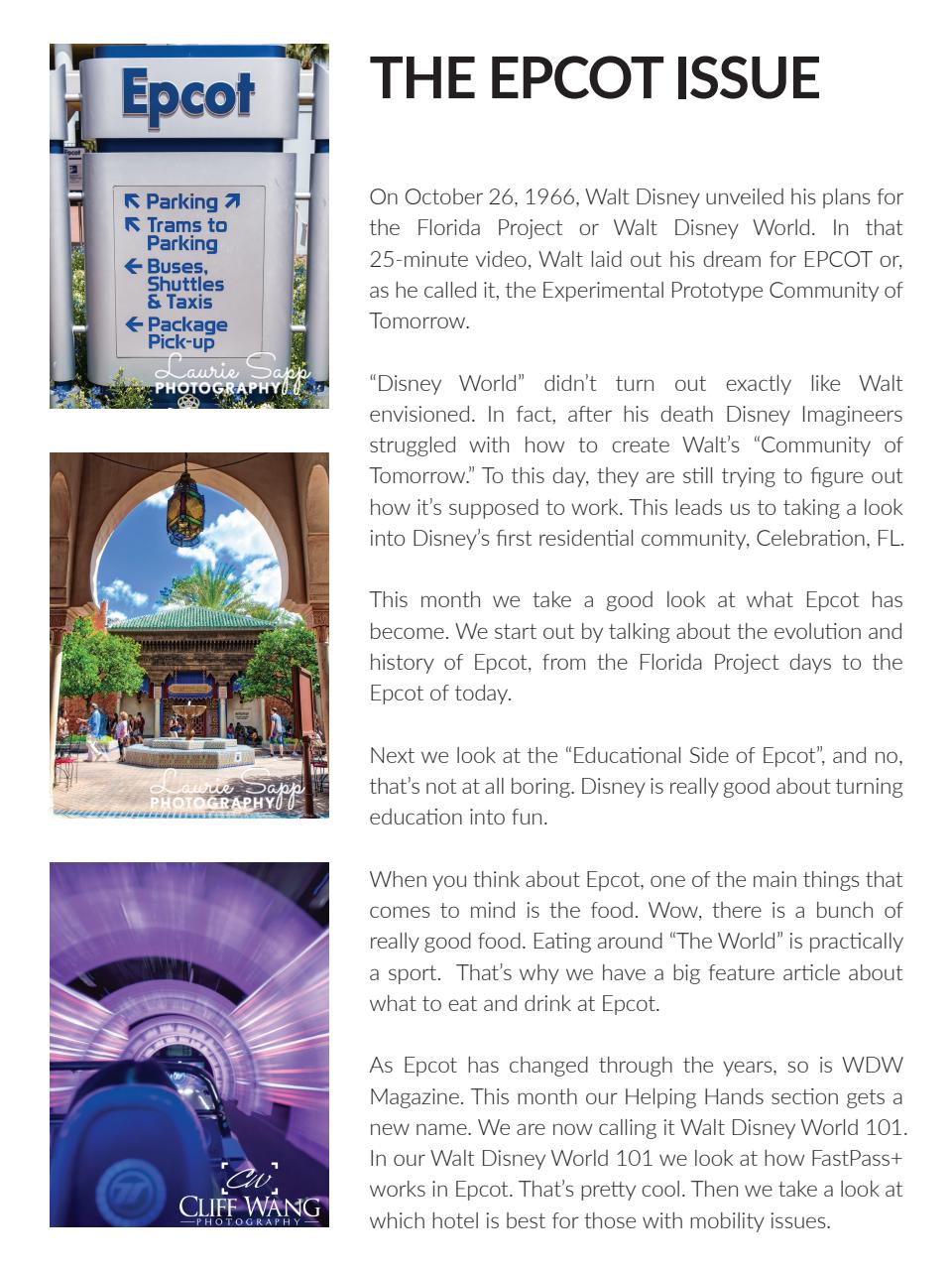 WDW Magazine Preview Pages