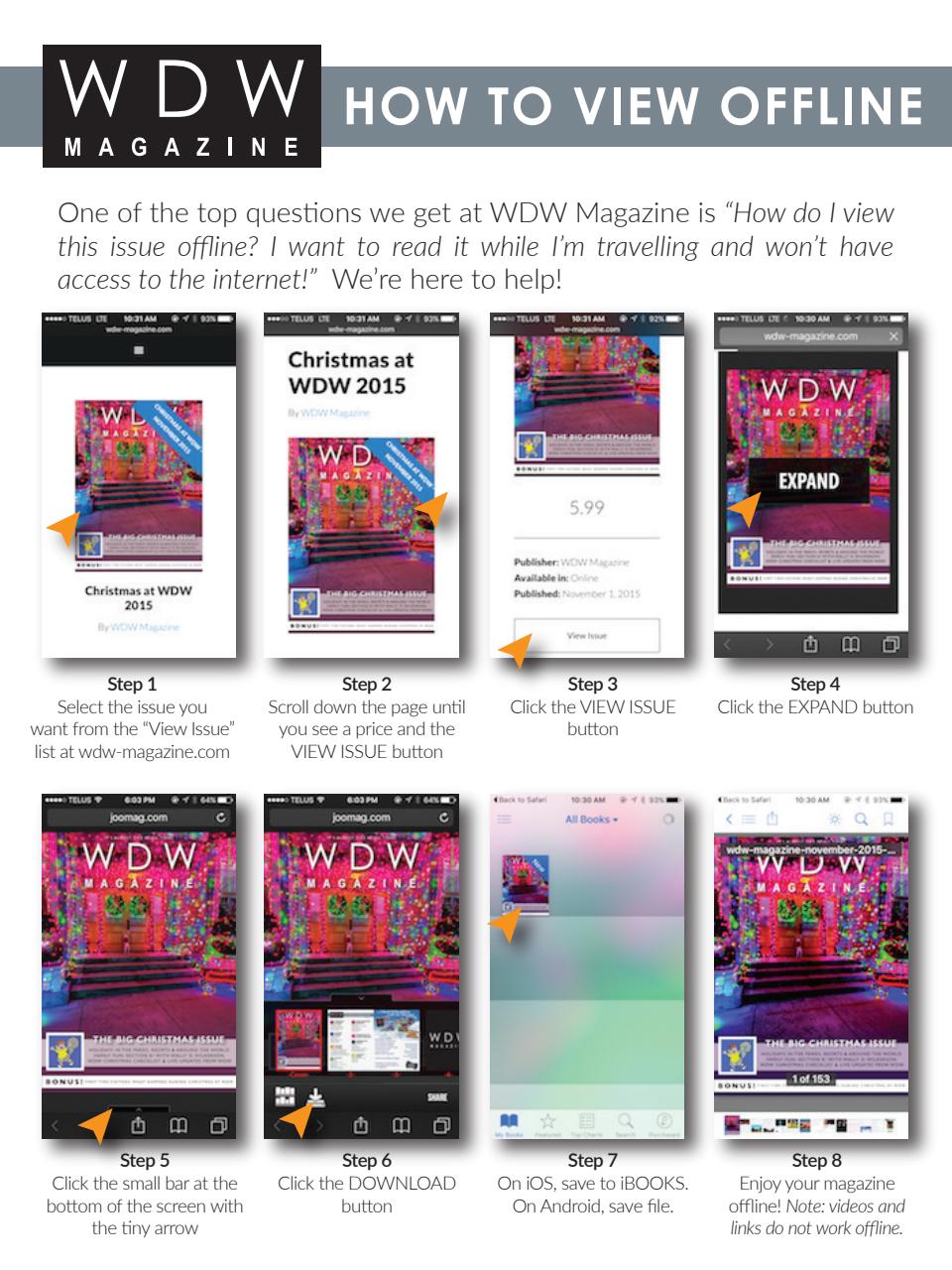 WDW Magazine Preview Pages