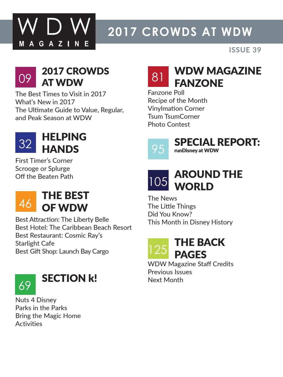 WDW Magazine Preview Pages