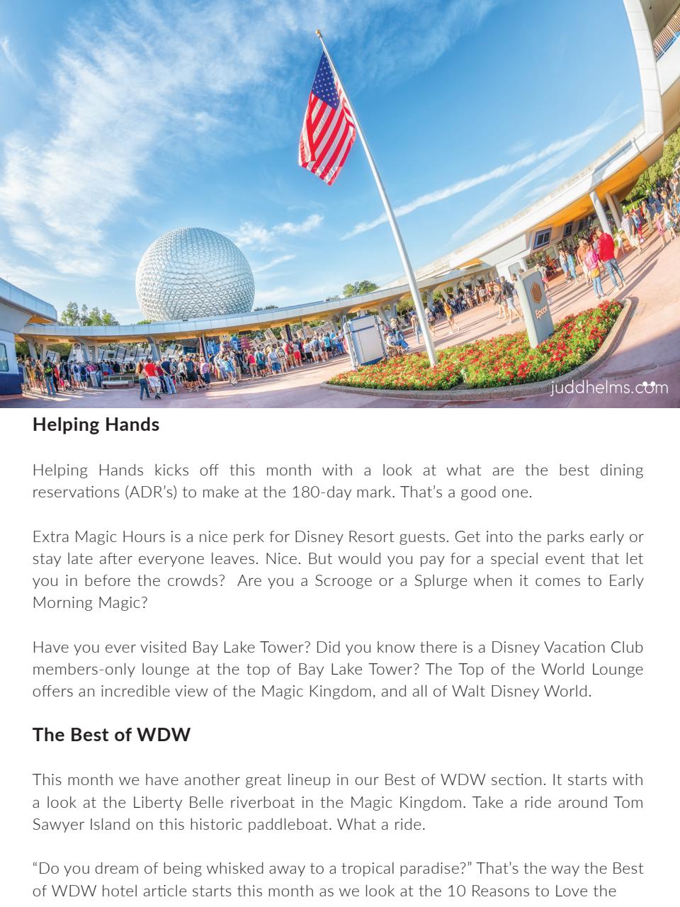 WDW Magazine Preview Pages