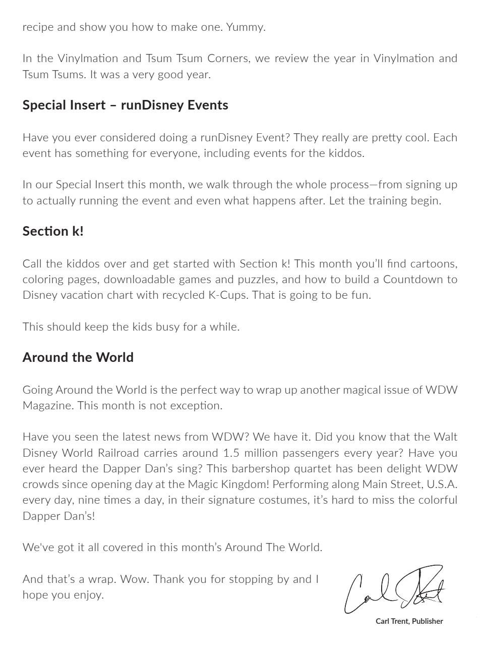 WDW Magazine Preview Pages