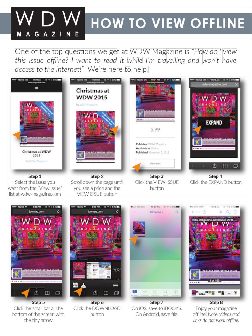 WDW Magazine Preview Pages